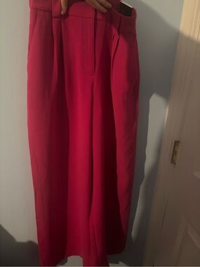 Relaxed trouser high rise pants from express size 6R pink